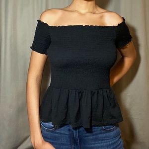 Off the Shoulder Peplum Top